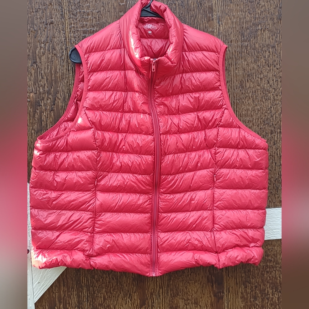 Daily Thread Red Packable Puffer Vest Women's 3X